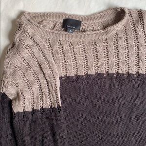 Brown lace top sweater